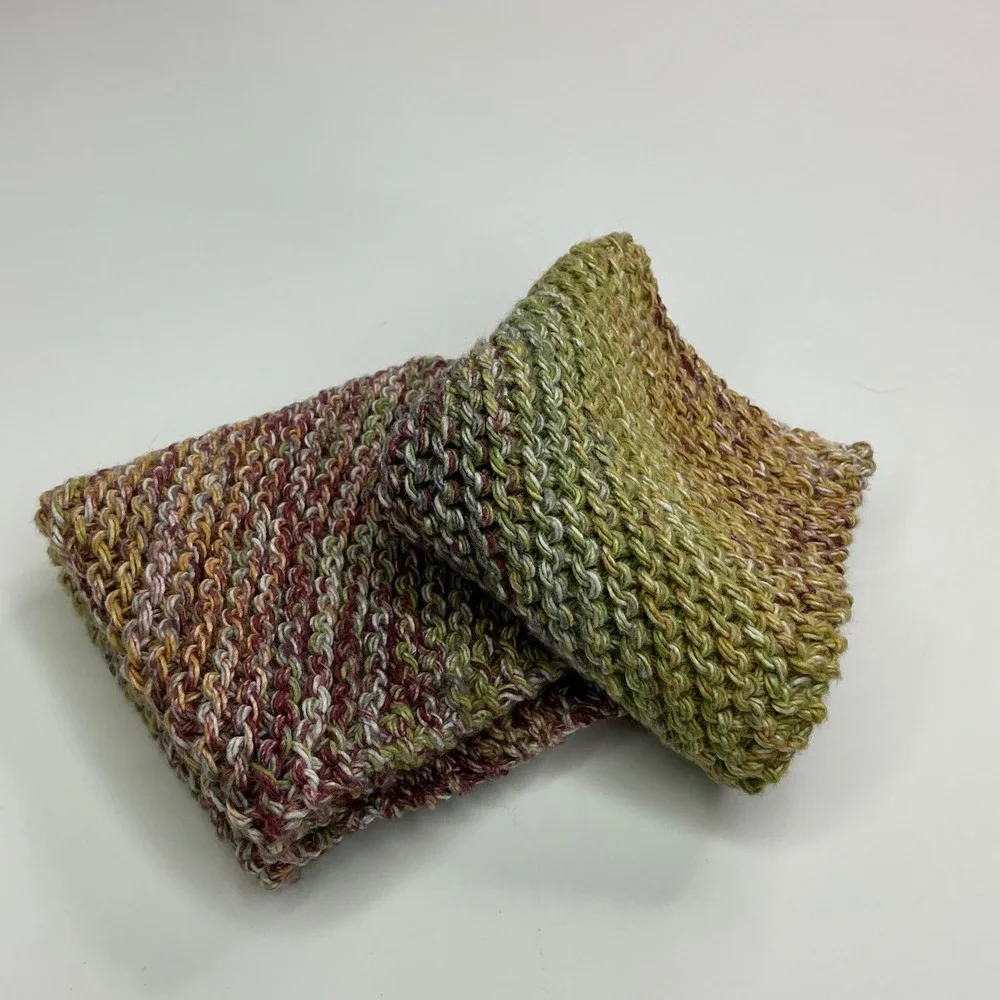 Handmade Nepalese Spices Dishcloth Set Unisex 6.5in Cotton Knit 2pc